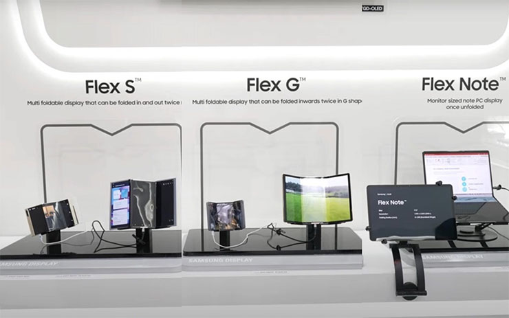 三星在 MWC 展出的 Flex S、Flex G 與 Flex Note