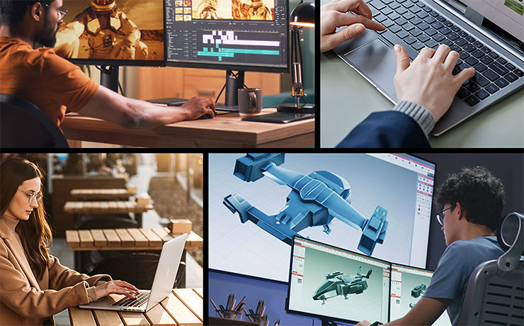 9100 Pro 能各類型內容創作對於效能的需求