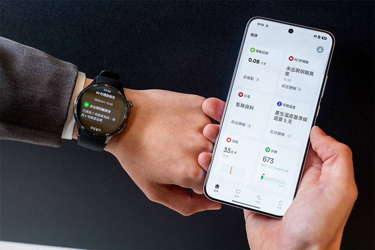 OPPO Watch X2配備精準數據監測，以60秒全方位快速健檢功能，有效防護健康風險。_1