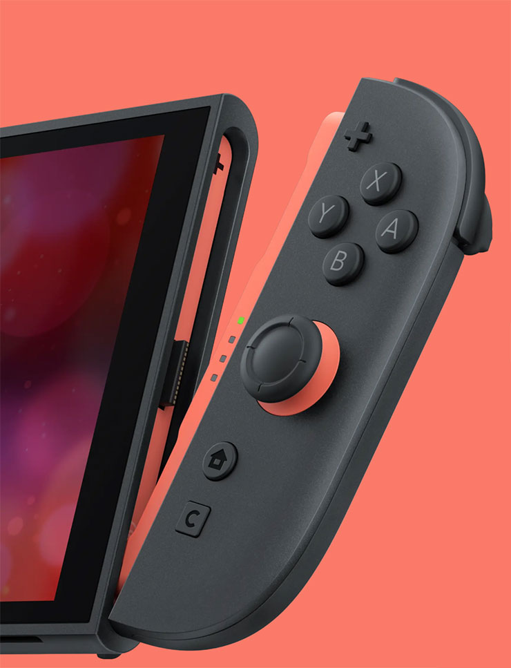 Nintendo Switch 2 的遊戲手把改為磁吸式固定與拆卸設計