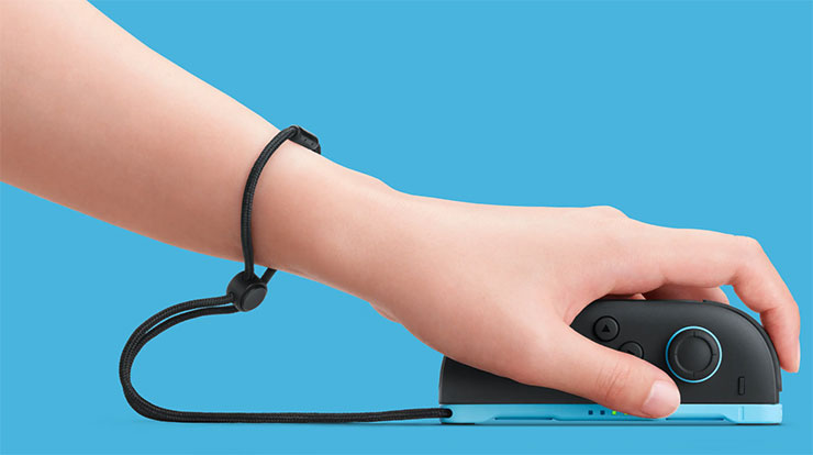 Nintendo Switch 2 的遊戲手把多了一個滑鼠操控模式，可透過側面貼向桌面的方式操控