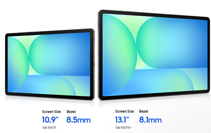 三星推出 Galaxy Tab S10 FE 系列,導入 AI 應用,工作娛樂都升級! - 阿祥的網路筆記本 Galaxy Tab S10 FE 為 10.9 吋螢幕,Galaxy Tab S10 FE+ 為 13.1 吋螢幕