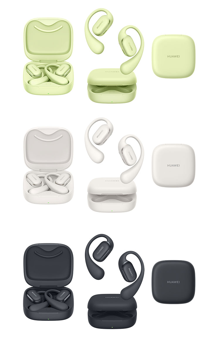 HUAWEI FreeArc 共推出三款顏色：原野綠、星空黑、蒼穹灰