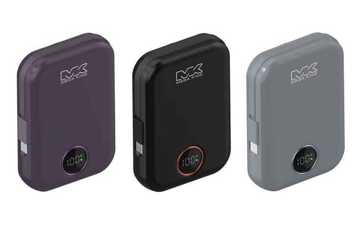 外出旅行、日常使用就用「MEGA KING 10000 無線充電磁吸帶線行動電源」(優惠價1,490元)，自帶快充線超大容量很夠用。