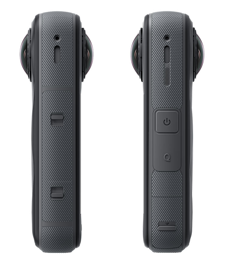 Insta360 X5 機身左側與右側