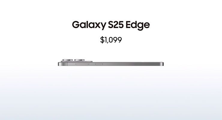  Galaxy S25 Edge 目前公佈的售價為 1099 美金