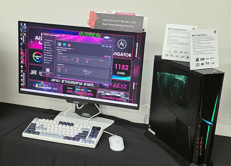 MSI 電競顯示器全面導入 AI 技術,完美防護面板、優化設定全自動~桌機產品整合 Edge AI 實現完美體驗! - 阿祥的網路筆記本 MSI 首款 27 吋 4K mini LED 雙顯示模式的電競顯示器 MPG 274URDFW E16M