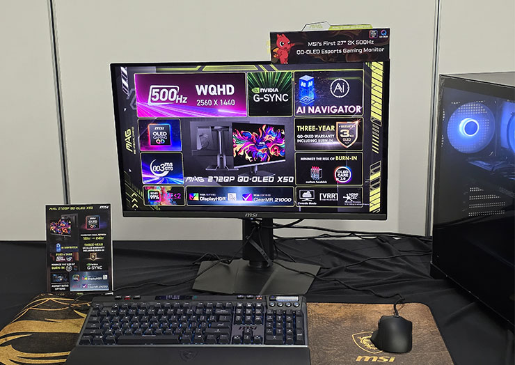 MSI 電競顯示器全面導入 AI 技術,完美防護面板、優化設定全自動~桌機產品整合 Edge AI 實現完美體驗! - 阿祥的網路筆記本 MAG 272QP QD-OLED X50 是微星首款 27 吋 2K 500Hz 的 QD-OLED 電競顯示器。