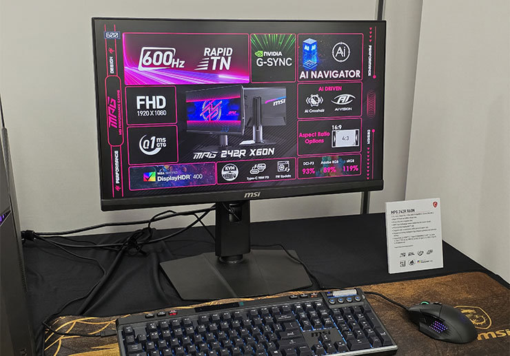 MSI 電競顯示器全面導入 AI 技術,完美防護面板、優化設定全自動~桌機產品整合 Edge AI 實現完美體驗! - 阿祥的網路筆記本 擁有極致 600Hz 更新率的 MAG 242R X60N。