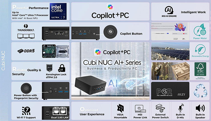MSI 電競顯示器全面導入 AI 技術,完美防護面板、優化設定全自動~桌機產品整合 Edge AI 實現完美體驗! - 阿祥的網路筆記本 Cubi NUC AI+ 系列產品特色一覽