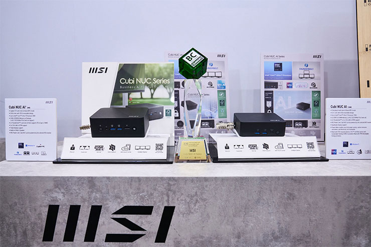 COMPUTEX 2025:微星全線新品全公開!6 大亮點一次看! - 阿祥的網路筆記本 微星迷你主機 Cubi 系列推出了兩款內建 AI 處理器的新機。