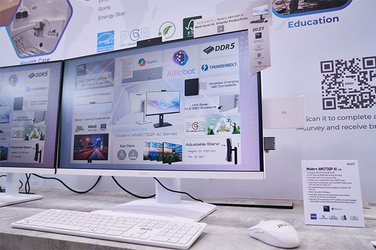 COMPUTEX 2025:微星全線新品全公開!6 大亮點一次看! - 阿祥的網路筆記本 MSI 全新推出 AIO PC-Modern AM273QP AI 系列。