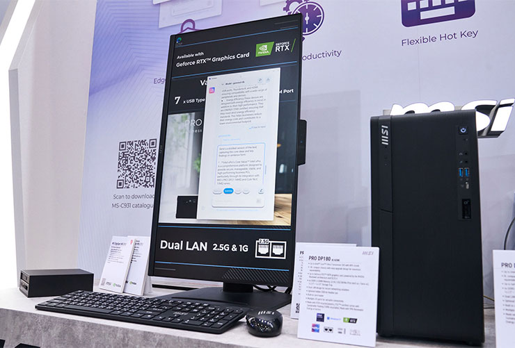 COMPUTEX 2025:微星全線新品全公開!6 大亮點一次看! - 阿祥的網路筆記本 微星商務主機也同樣可以支援 AI Robot 的本地端 AI 應用。