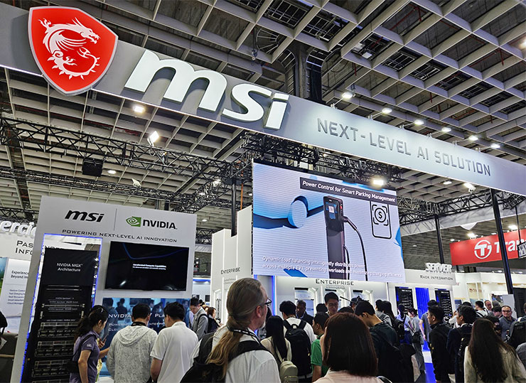 COMPUTEX 2025:微星全線新品全公開!6 大亮點一次看! - 阿祥的網路筆記本 微星在南港展覽館一館 1F 的展區。