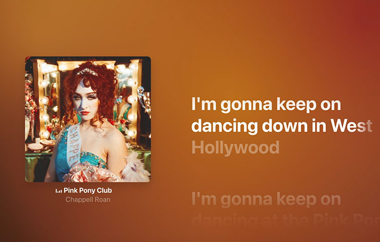 Apple Music 提供歌詞的翻譯、發音功能