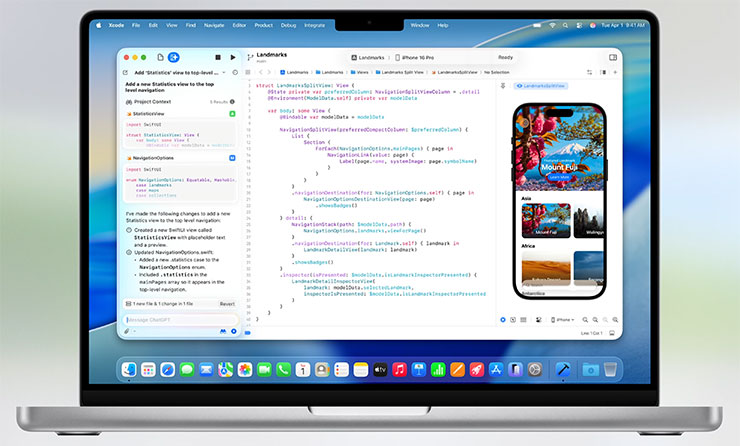 Foundation Models 框架，讓開發者能透過 Swift 程式碼直接調用大型語言模型的資源