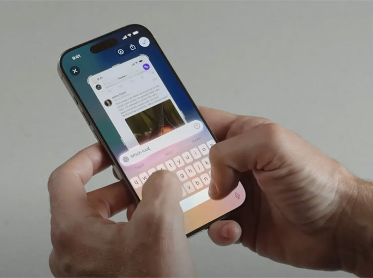 使用「影像搜尋」後，想要進一步提問，還得手動輸入問題，但競品搜尋圈早就可以直接用說的來提問了…