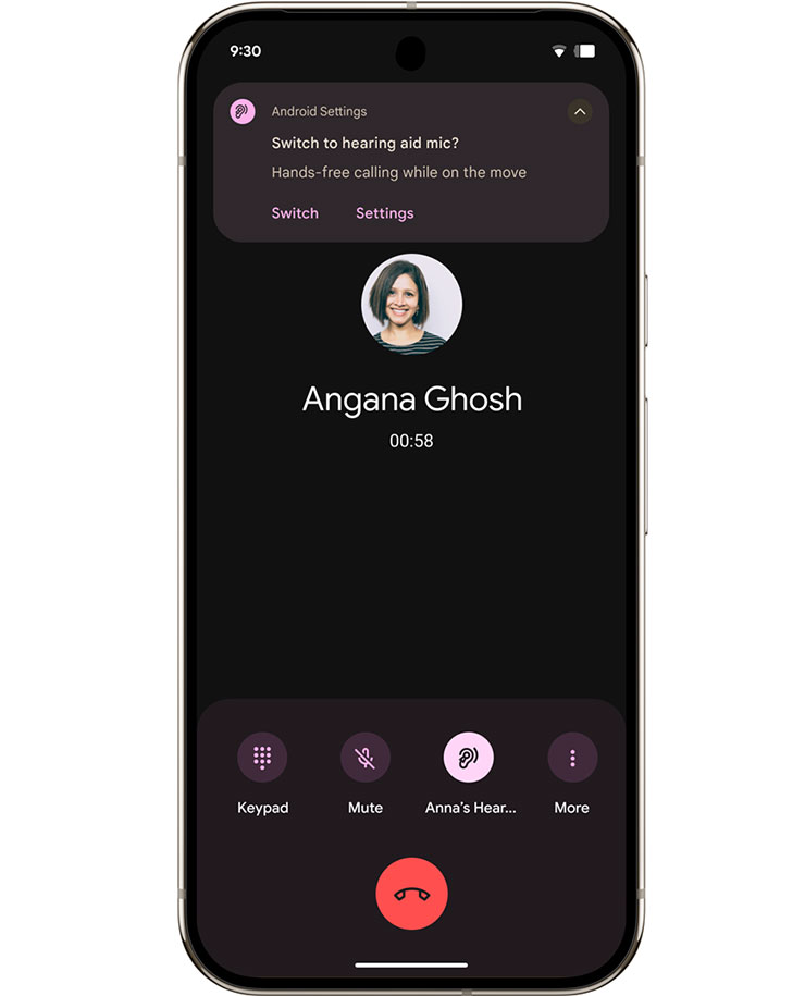 Google 正式推出 Android 16,強化即時通知、多工處理與新技術導入其中! - 阿祥的網路筆記本 更清晰、更簡單的助聽器通話體驗