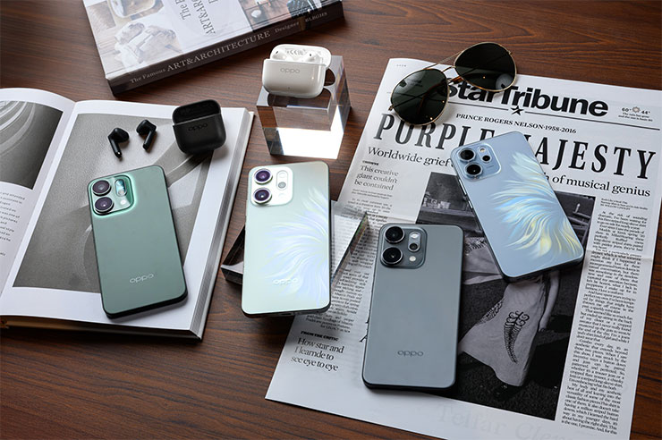 OPPO Reno 14 系列正式推出,三款新機瞄準影像創作需求,OPPO AI 為創作注入靈感 - 阿祥的網路筆記本 Reno14 系列採用全新「絢彩人魚設計」,更搭載獨家「珊瑚絨玻璃」,體驗美感與觸感的雙向奔赴。