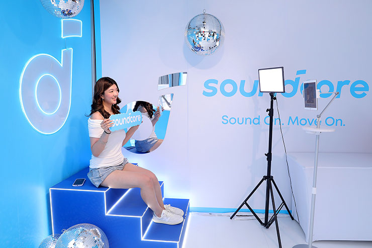 soundcore「聲感製造所」信義香堤快閃登場!「AeroClip」、「AeroFit 2 AI」領銜展出! - 阿祥的網路筆記本 展示屋內有不少產品功能體驗區