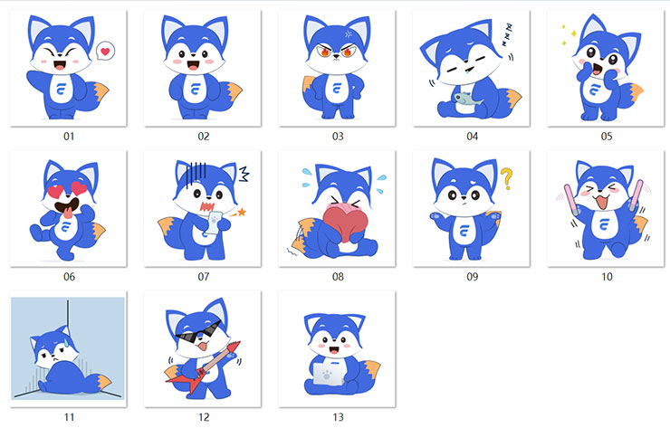 EaseUS 21 周年生日慶:Slogan海報設計徵求你的創意!大獎等你來拿! - 阿祥的網路筆記本 吉祥物之一的小狐狸,動作與表情設計十分鮮活靈動!