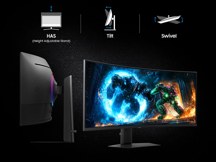 G75F 可支援多角度的調整