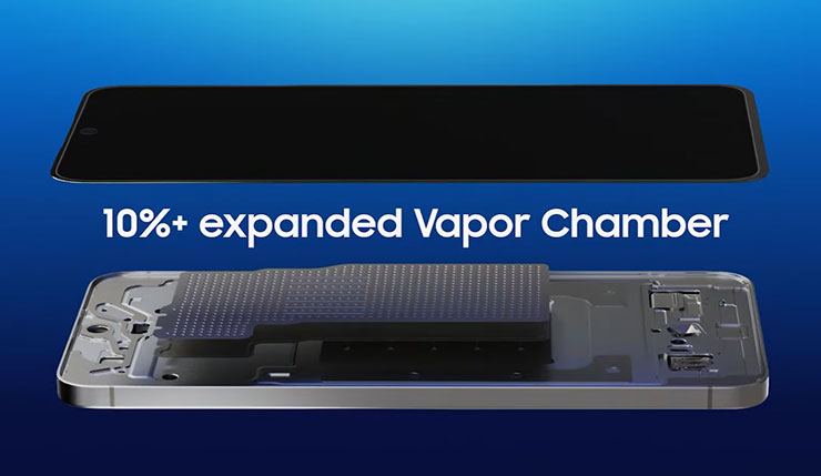 Galaxy S25 FE 擁有加大 10% 面積的均熱板