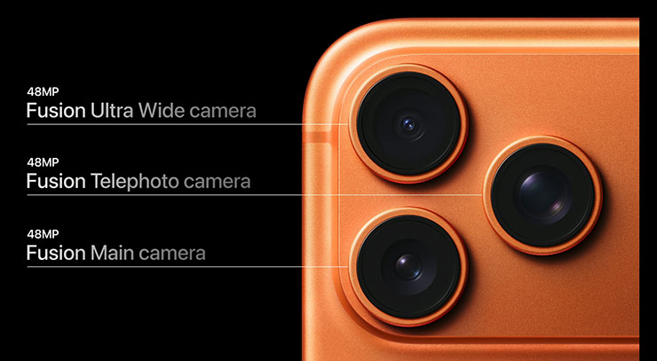 Apple 推出 iPhone 17 | iPhone 17 Pro 系列與 iPhone Air,處理器與相機皆升級,最大儲存容量 2TB! - 阿祥的網路筆記本 iPhone 17 Pro | iPhone 17 Pro Max 的主相機三鏡頭都採用 4800 萬畫素