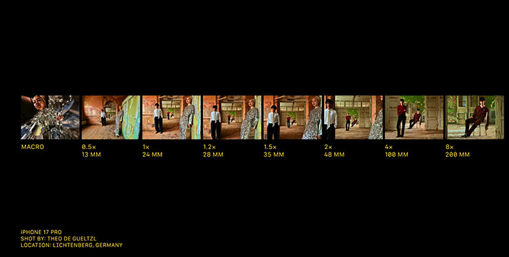 Apple 推出 iPhone 17 | iPhone 17 Pro 系列與 iPhone Air,處理器與相機皆升級,最大儲存容量 2TB! - 阿祥的網路筆記本 iPhone 17 Pro | iPhone 17 Pro Max 的三鏡頭主相機可搭配出 8 種不同的焦段變化