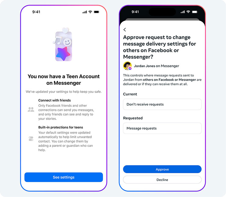 Facebook 與 Messenger 青少年帳號安全措施本週正式實施