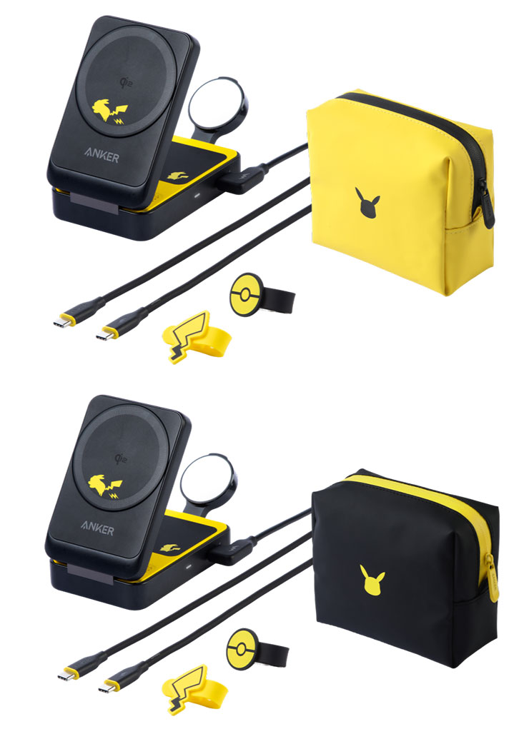 ANKERx寶可夢台日限定聯名!三合一磁吸無線充電座、充電線與造型收納包 10/1 預購開跑! - 阿祥的網路筆記本 ANKER×寶可夢聯名套組,兩款顏色