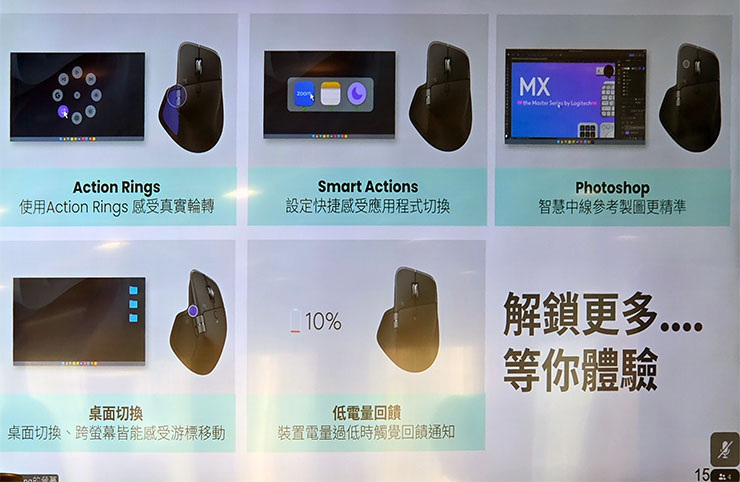 旗艦無線滑鼠 Logitech MX Master 4 即日起全球同步發售!全新觸覺回饋、Actions Ring 快捷環有感升級 - 阿祥的網路筆記本 Action Ring 功能特色一覽