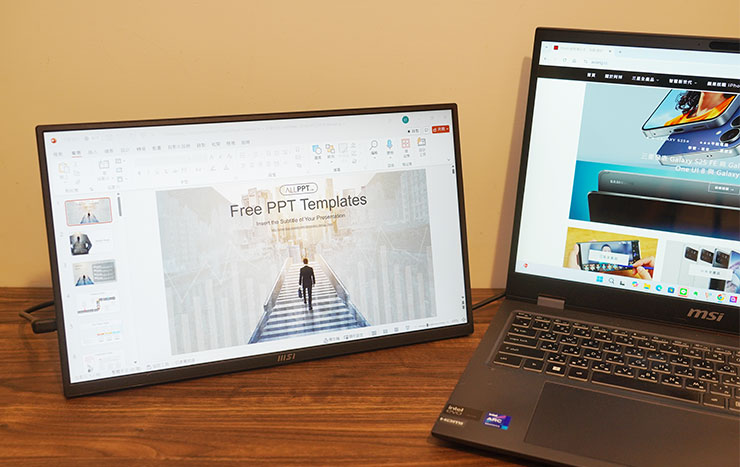 MSI PRO MP165 E6 便攜顯示器開箱實測:輕薄無負擔,輕鬆升級行動雙螢幕環境! - 阿祥的網路筆記本 MSI PRO MP165 E6 便攜顯示器設計輕薄,且支援便利的單線連結使用方式,可以讓筆電使用者輕鬆升級雙螢幕使用環境,讓效率更為提升!