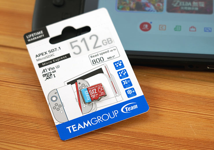 本篇文章的開箱主角 TEAMGROUP APEX SD7.1 MicroSD Express 記憶卡 512GB 版本。