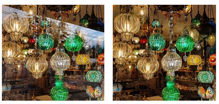 AI 減少玻璃反射造成的眩光