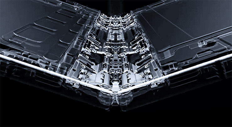 Galaxy Z Trifold 的螢幕轉軸設計也所設計