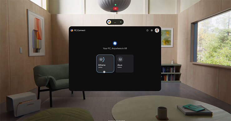 The Android Show 揭露 Android XR 全新功能與未來裝置搶先看 - 阿祥的網路筆記本 頭戴式裝置與 Windows 電腦連結,將電腦桌面或特定視窗拉進虛擬空間中