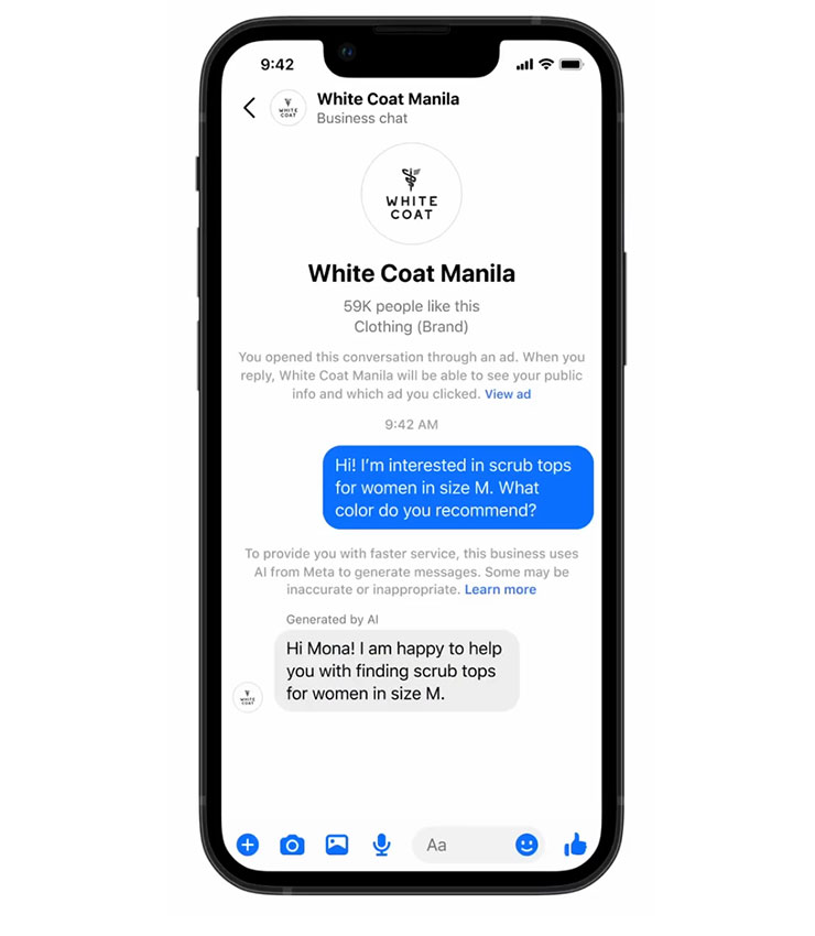 2026 社群與商業經營看這裡!Meta 提出五大發展趨勢不可忽視 - 阿祥的網路筆記本 White Coat Manila 使用 Meta Business AI 打造自動客服系統