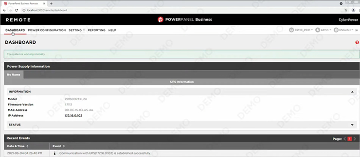 透過電腦或是選配的 SNMP / HTTP 管理管，就能搭配 PowerPanel 企業版軟體即時監控 UPS 的狀態，也能完整存取事件通知與日誌。