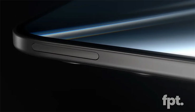 FPT 頻道分享的 iPhone Fold 渲染圖（側邊 Touch ID）