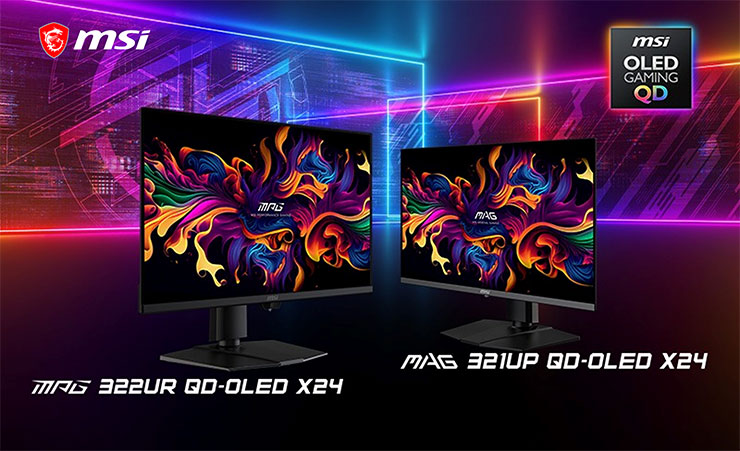 MSI 宣佈將推出兩款全新機型「MPG 322UR QD-OLED X24」與「MAG 321UP QD-OLED X24」，採用最新 QD-OLED 面板與新顯示技術，其中 MPG 322UR QD-OLED X24 將採用 MSI 獨家 AI Care Sensor 技術