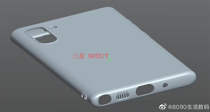 [Mobile] Galaxy Note10 保護殼 3D 渲染圖流出…確認相機縱向排列形式…以及耳機孔移除？ - 阿祥的網路筆記本